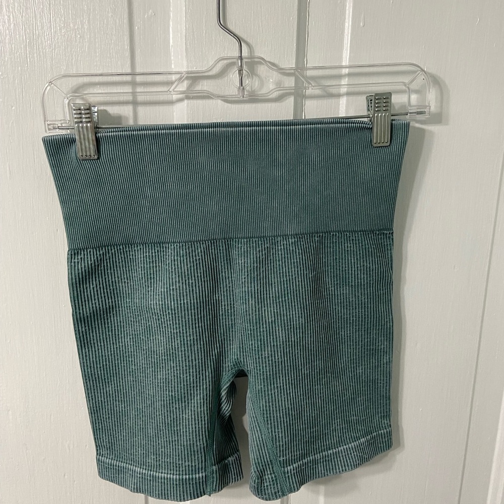 Colsie ribbed bike short (Teal)